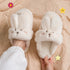 Fuzzy Bunny Ears House Slippers