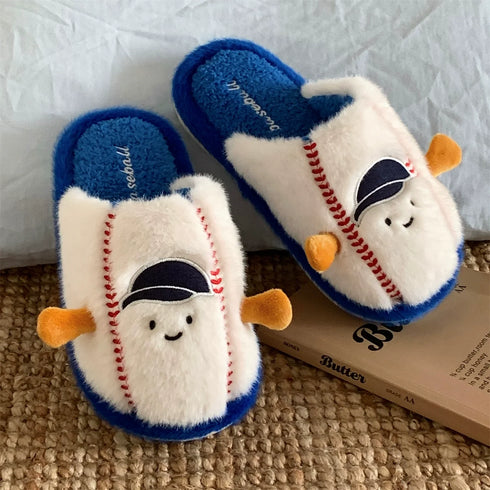 Baseball Mascot Plush Home Slippers
