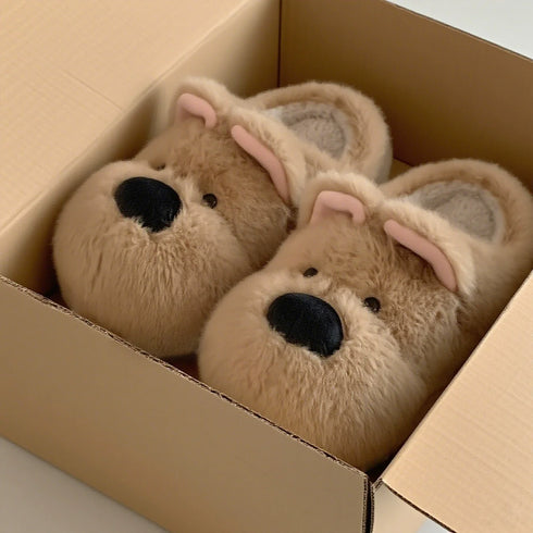 Westie Dog Plush Home Slippers