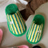 Chunky Pinstripe Lounge Slippers