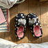 Plush Lamb Polka Dot Slippers