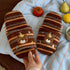 Striped Bear Terry Home Slippers