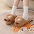 Fuzzy Sprinkled Donut Platform Slippers
