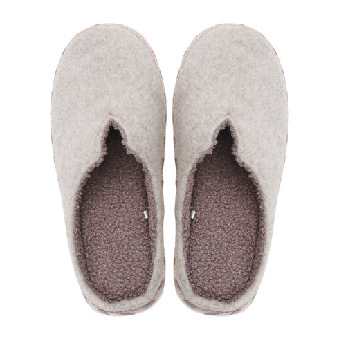 Cozy V-Notch Felt Home Slippers