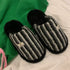 Chunky Pinstripe Lounge Slippers