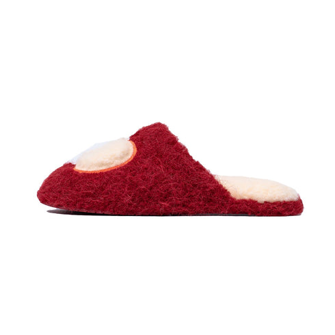Fuzzy Apple Fruit Plush Slippers