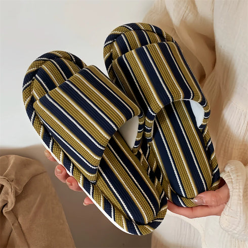 Striped Pillow-Soft Home Slides