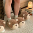 Snuggly Bear Face Plush Slippers