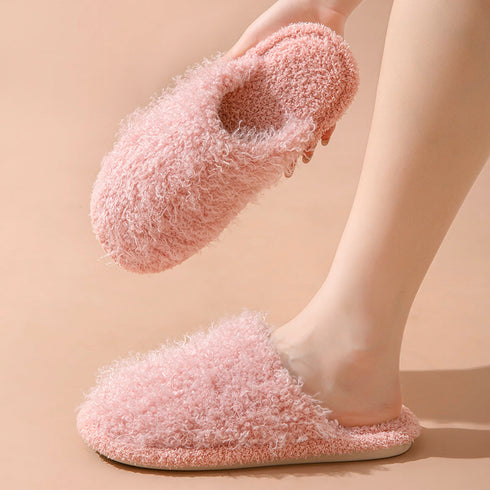 Teddy Curl Closed-Toe Slippers