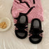 Whiskered Cat Plush House Slippers