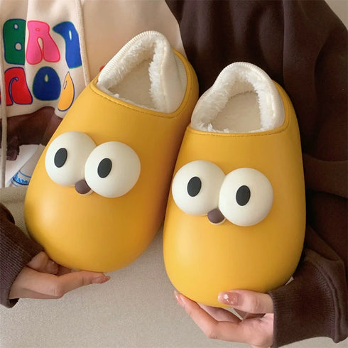 Big-Eye Puffer Waterproof Slippers