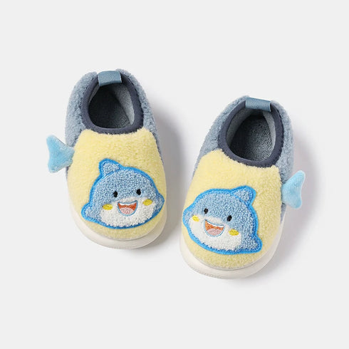 Fuzzy Shark Fin Toddler Slippers