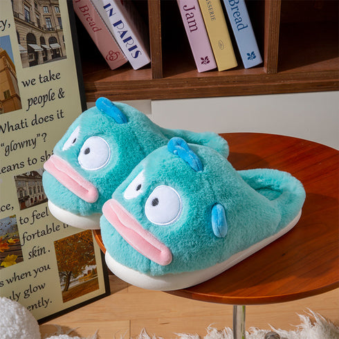 Quirky Clownfish Fuzzy House Slippers