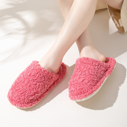 Pillow-Soft Sherpa Home Slippers
