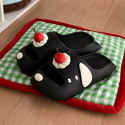 Playful Cherry Puppy Foam Slides