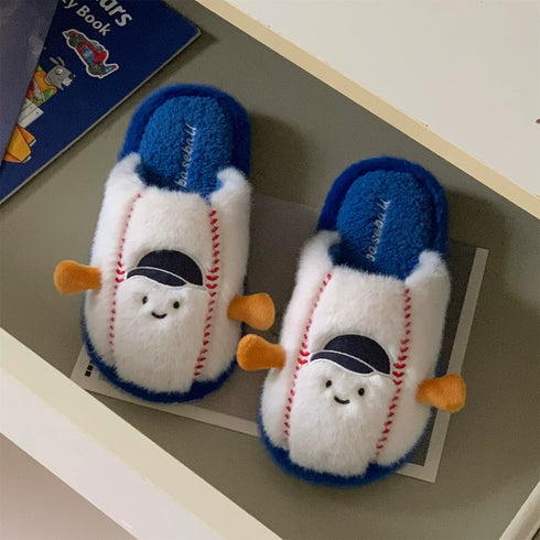 Baseball Mascot Plush Home Slippers