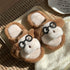Spectacled Monkey Face Plush Slippers