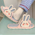 Ruffled Gingham Bunny Slippers