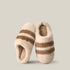 Striped Cloud Step Plush Slippers