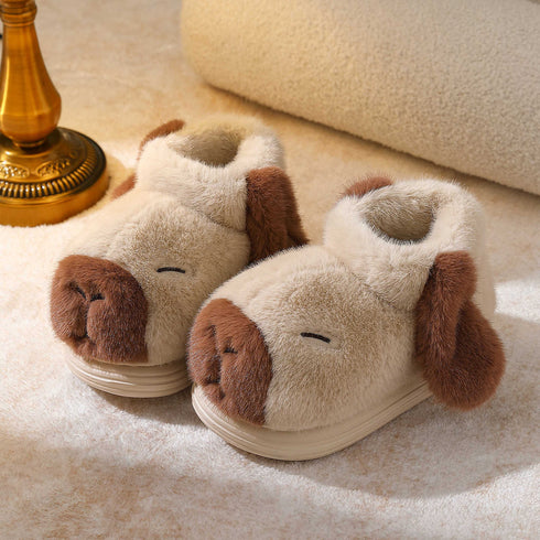Sleeping Capybara Plush Winter Boots