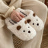 Cozy Bear Face Plush Slippers