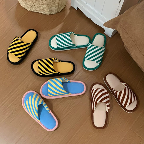 Chic Stripe Waffle Indoor Slides