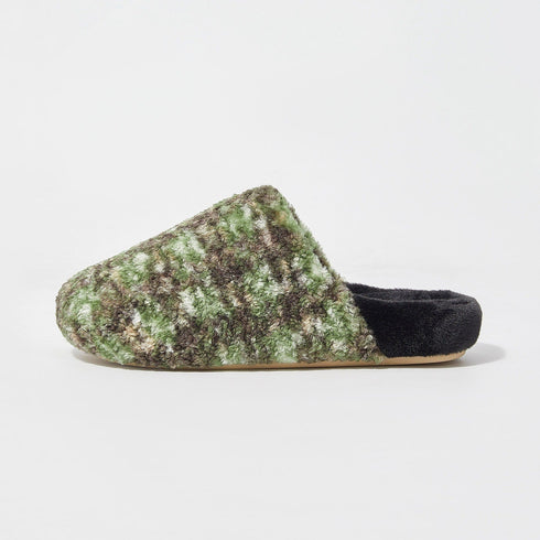 Chunky Plaid Lounge Slippers