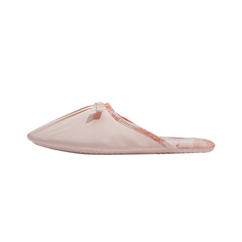 Silky Bow Pointed Home Slippers