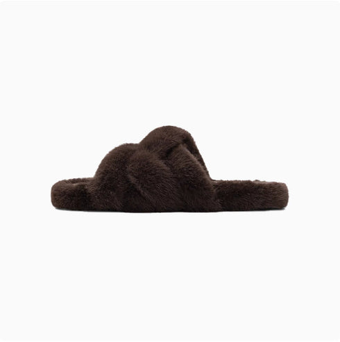 Twist Plush Cross-Band Slippers