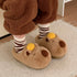 Gold-Ingot Capybara Plush Slippers