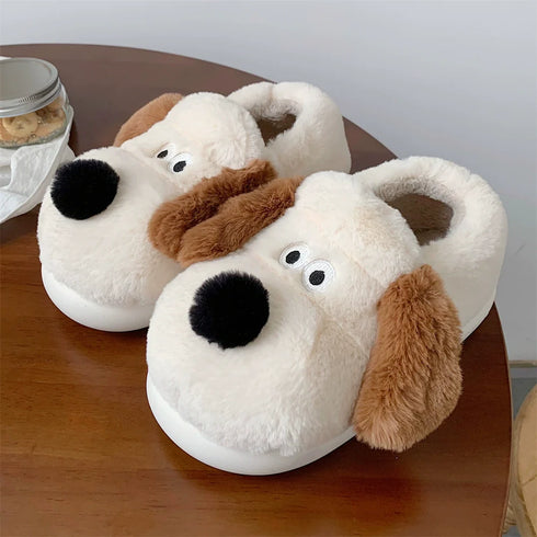 Puppy Snout Fuzzy House slippers
