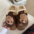 Cozy Capybara Plush Buckle Clogs