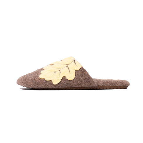 Whimsical Leaf Felt Indoor Slippers