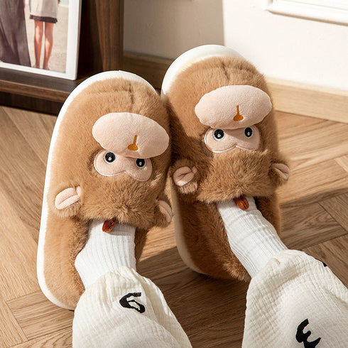 Cheeky Monkey Plush House Slippers