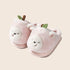 Cartoon Apple Puppy Plush Slippers