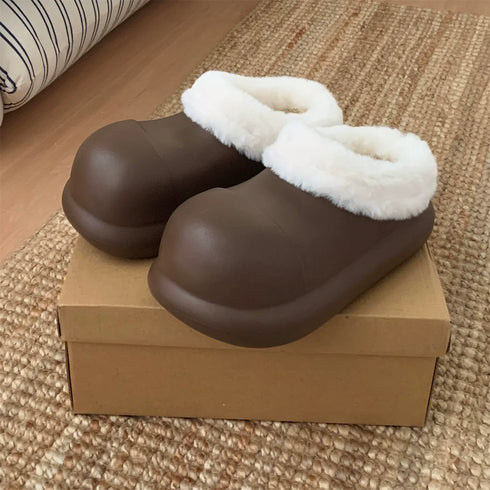 Puffy Shell Lined Winter Clogs