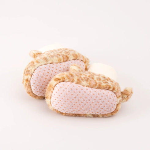 Playful Spotted Plush Sock Boots