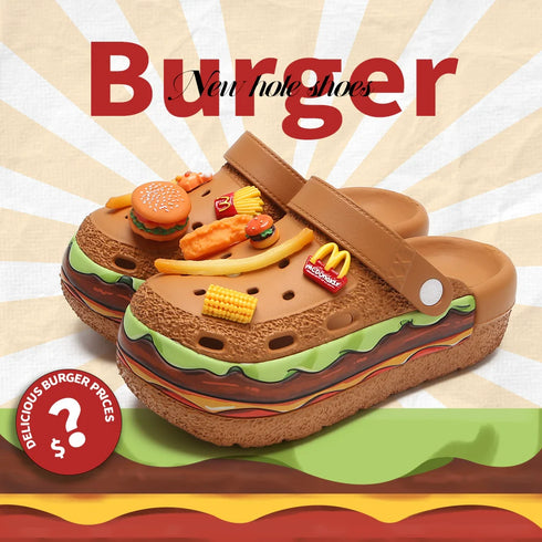 Burger Fries Platform Chunky Clogs