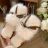Ribbon Bow Fluffy House Slippers