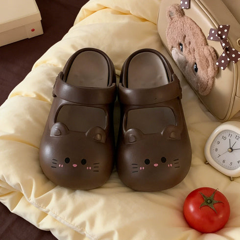 Whiskered Kitty Mary Jane Clogs