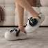 Playful Panda Furry Platform Slippers