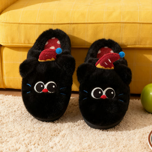 Party Hat Kitty Plush Slippers