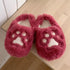 Fuzzy Cat Paw Plush Slippers
