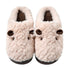Fleece Animal Face Platform Slippers
