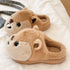 Playful Squirrel Fuzzy House Slippers