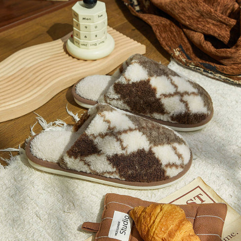 Argyle Cloud-Soft Mule Slippers