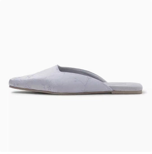 Pointed Bloom Embroidered House Mules