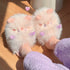 Fluffy Monster Face Slippers