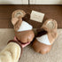 Fuzzy Cat Paw Platform Slippers