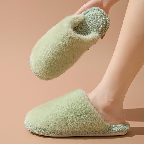 Fuzzy Cocoon Closed-Toe Slippers